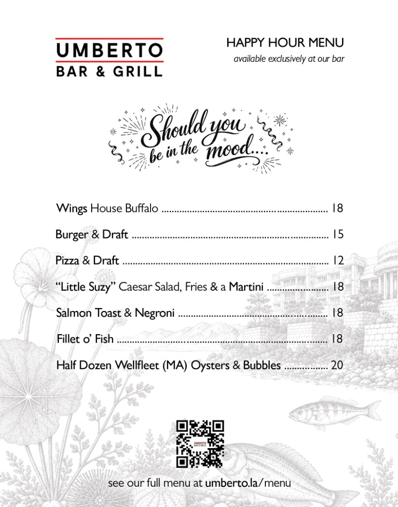 Happy Hour Specials - Daily 4 PM to 6 PM
